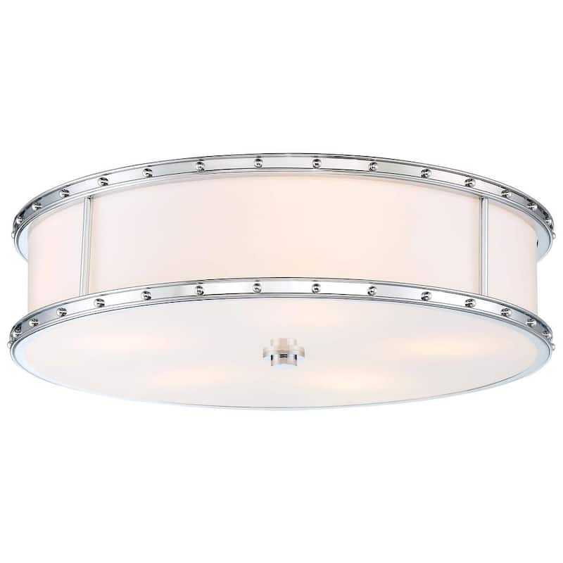 200-Watt Equivalence 20.25 in. Chrome Integrated LED Flush Mount