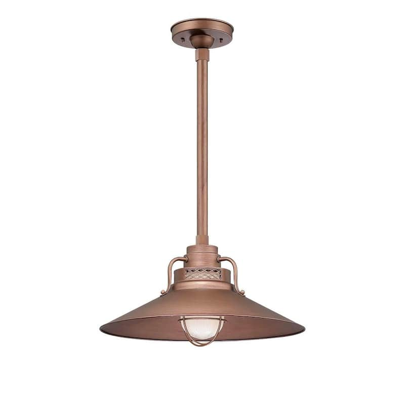 R Series 1-Light 20 in. Copper Railroad Shade