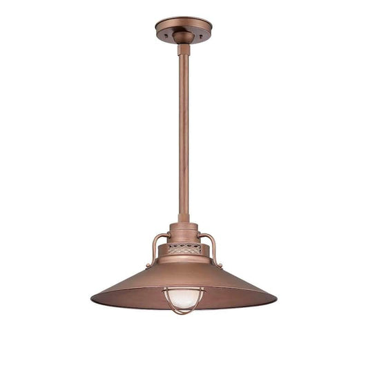 R Series 1-Light 20 in. Copper Railroad Shade