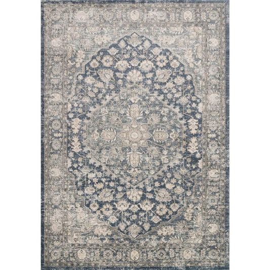 Teagan Denim/Mist 3 ft. 4 in. x 5 ft. 7 in. Traditional Area Rug