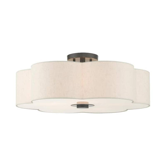 Solstice 5 Light English Bronze Semi Flush Mount