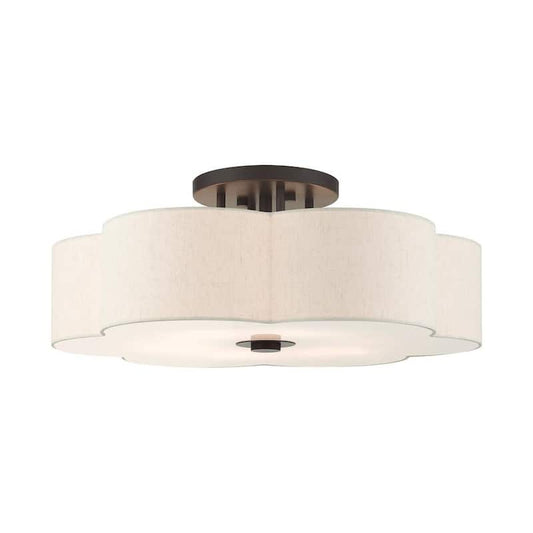 Solstice 6 Light English Bronze Semi Flush Mount