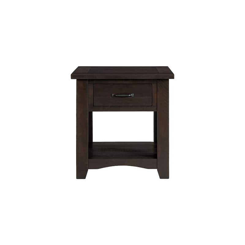 Rustic Collection Espresso End Table