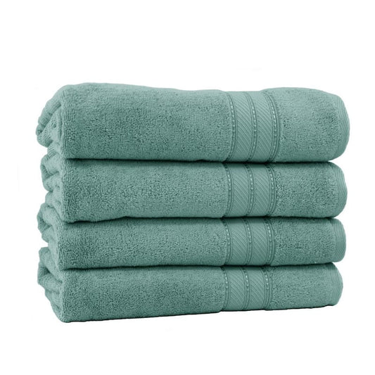 Spunloft 4-Pack Eucalyptus Solid Cotton Bath Towel Set