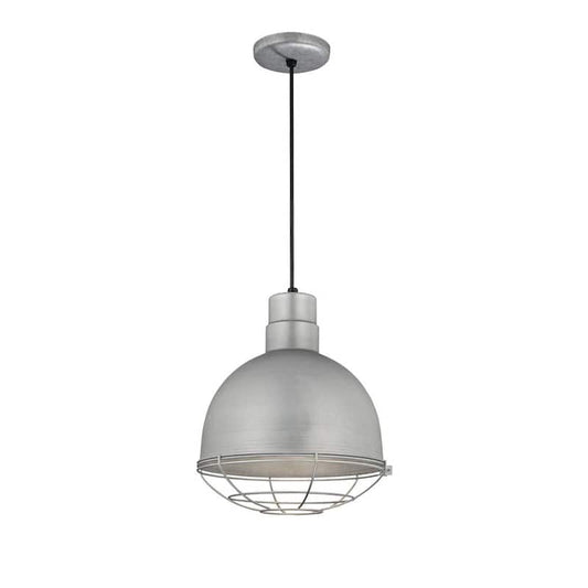 R Series 1-Light 13 in. Galvanized Pendant