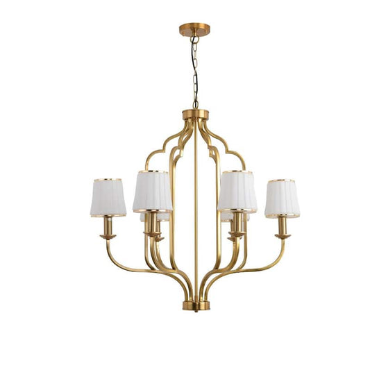 Osrom 60-Watt Integrated LED Gold Chandelier with Glass Shades