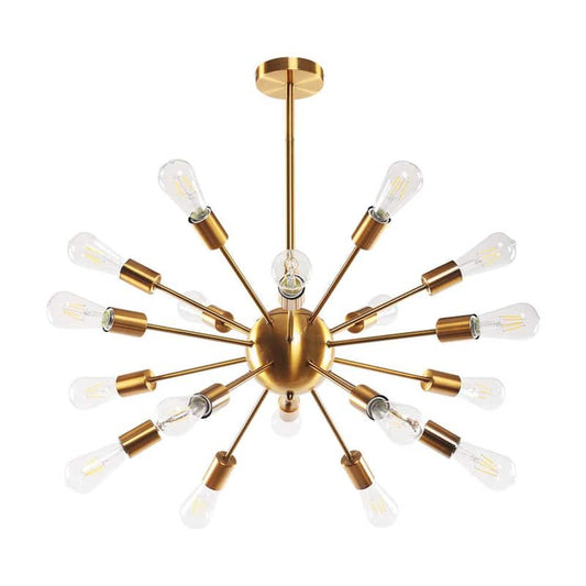 18-Light Golden Sputnik Sphere Chandelier