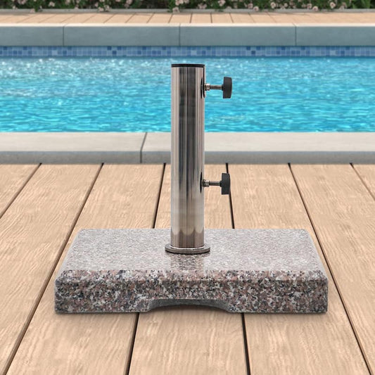 42 lbs. Square Grante Patio Umbrella Base in Gray