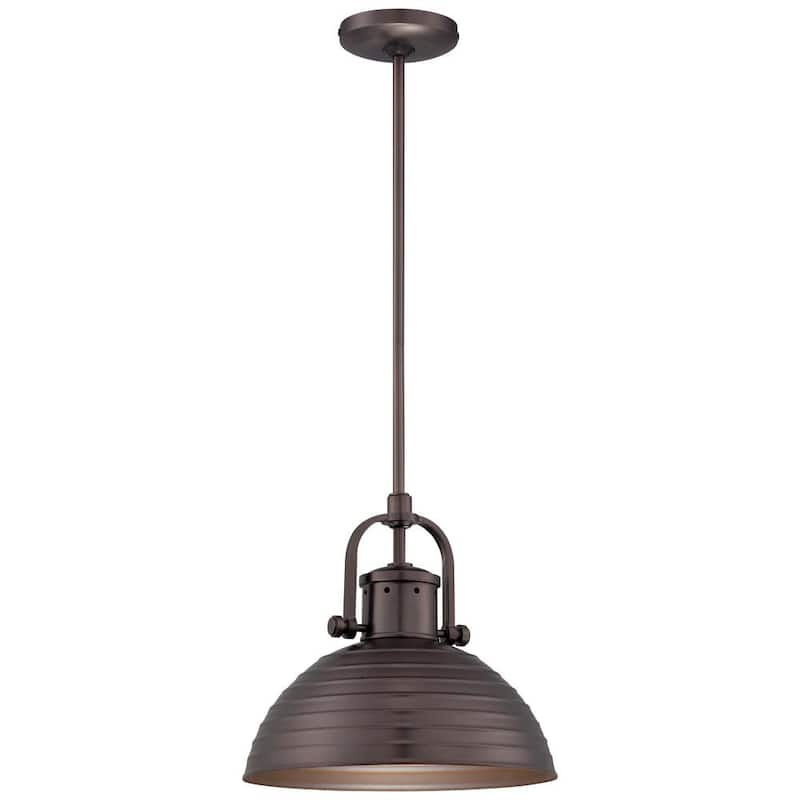 1-Light Harvard Court Bronze Pendant