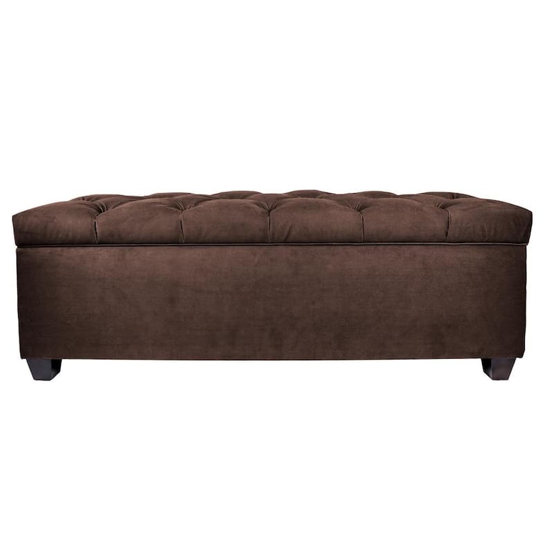 Sean Obsession Java Diamond Tufted Large Storage Bench