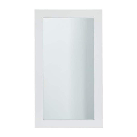 42 in. x 24 in. Rectangle Framed White Wall Mirror