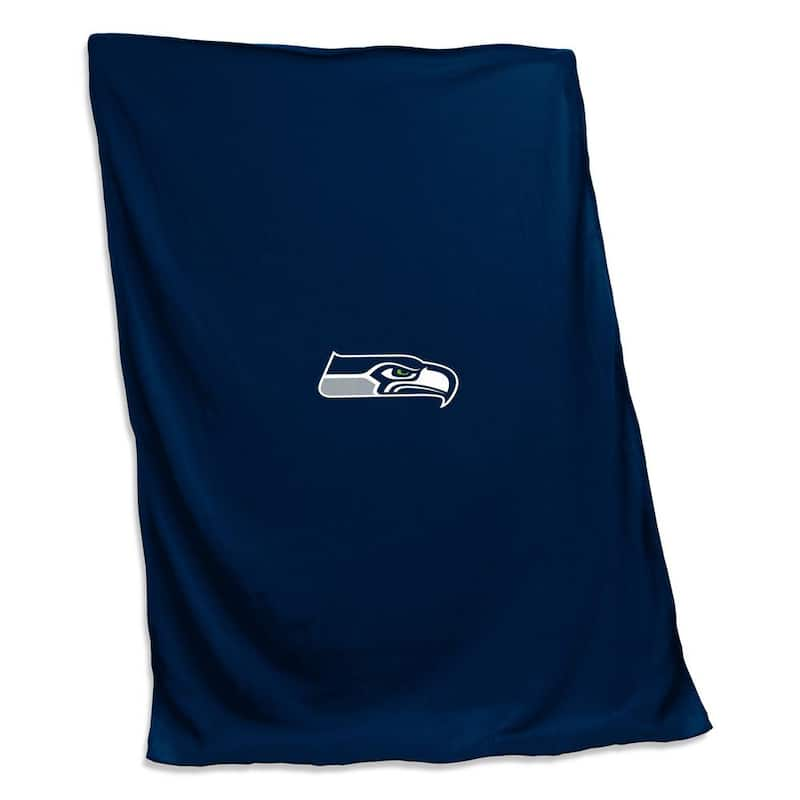 Seattle Seahawks Navy Polyester Sweatshirt Blanket