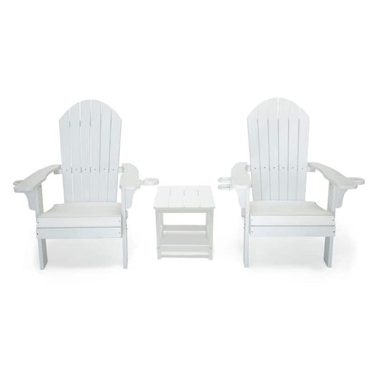 Westwood White 3-Piece All-Weather Plastic Outdoor Patio Conversation Set