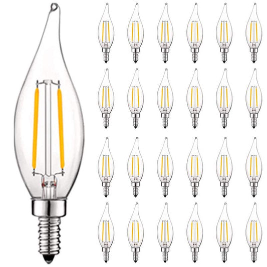 40-Watt Equivalent CA11 Dimmable Edison LED Light Bulbs UL Listed 2700K Warm White (24-Pack)