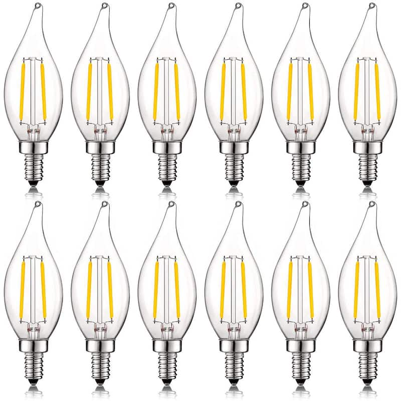 40-Watt Equivalent CA11 Dimmable LED Light Bulbs UL Listed 3000K Soft White (12-Pack)