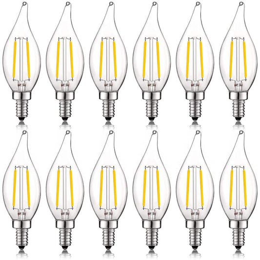 40-Watt Equivalent CA11 Dimmable LED Light Bulbs UL Listed 3000K Soft White (12-Pack)