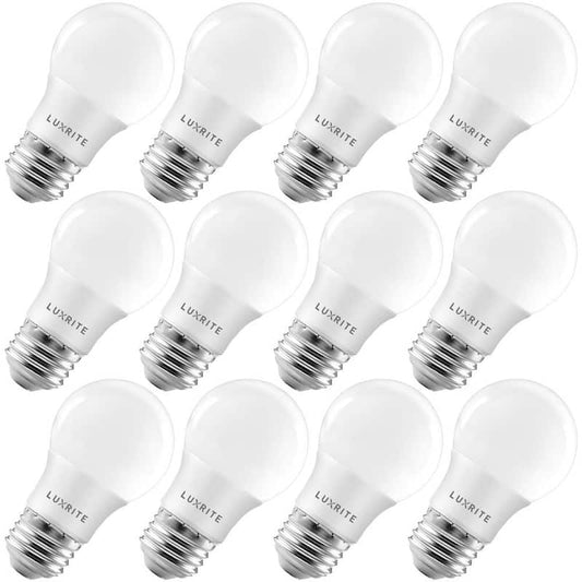 40-Watt Equivalent A15 LED E26 Base LED Light Bulb 2700K Warm White 7-Watt Dimmable 600 Lumens UL Listed 12-Pack