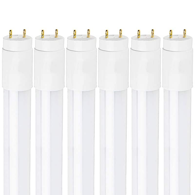 16-Watt 3 ft. Linear T8 LED Tube Light Bulb 6500K Daylight Fluorescent Replacement Direct or Ballast Bypass (6-Pack)