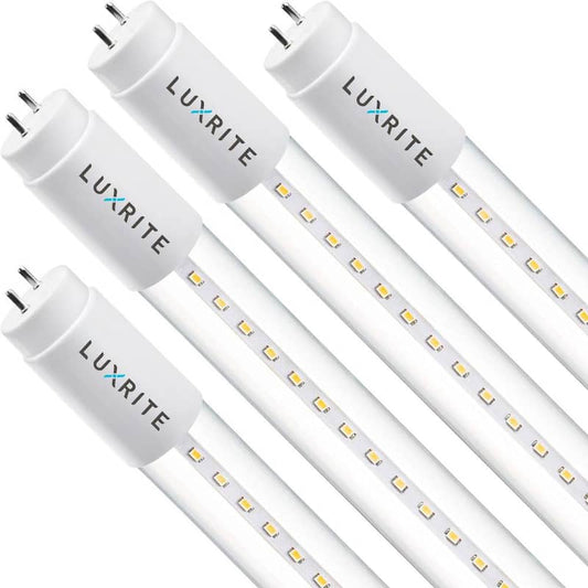 32 Watt Equivalent 4 ft. Linear T8 LED Tube Light Bulb 3500K Natural White Ballast and Ballast Bypass Damp Rated 4-Pack