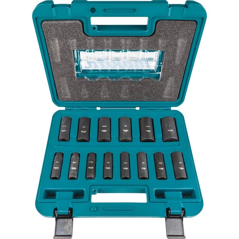 3/8 in. 6-Point Fractional Deep Impact Socket Set (14-Piece)