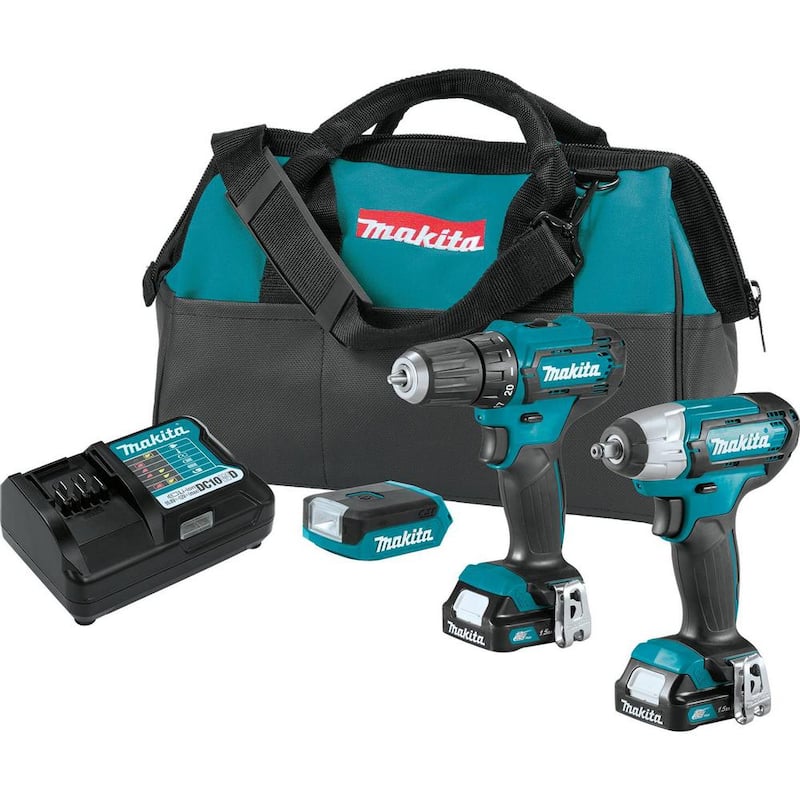 12V max CXT Lithium-ion Cordless 3-Piece Combo Kit (Driver-Drill/ Impact Wrench/ Light) 1.5 Ah