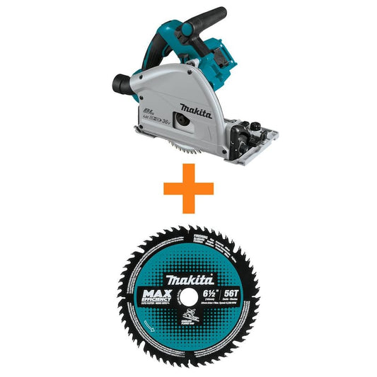 18V X2 LXT(36V) Brushless 6-1/2 in. Plunge Circular Saw with Bonus 6-1/2 in. 56T Carbide-Tipped Plunge Saw Blade