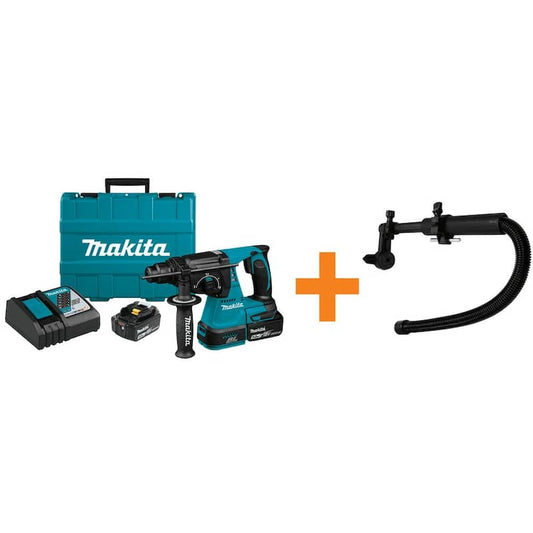 18V LXT 1 in. Brushless Cordless SDS-Plus Concrete/Masonry Rotary Hammer Drill Kit w/Bonus Dust Extraction Attachment