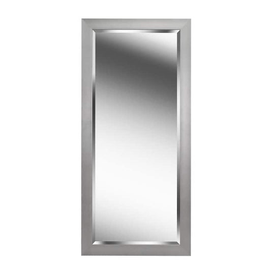 Oversized Gray Plastic Beveled Glass Classic Mirror (63.12 in. H X 29.23 in. W)