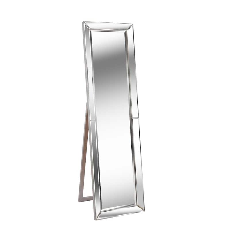 Oversized Clear Wood Beveled Glass Classic Mirror (64 in. H X 18 in. W)