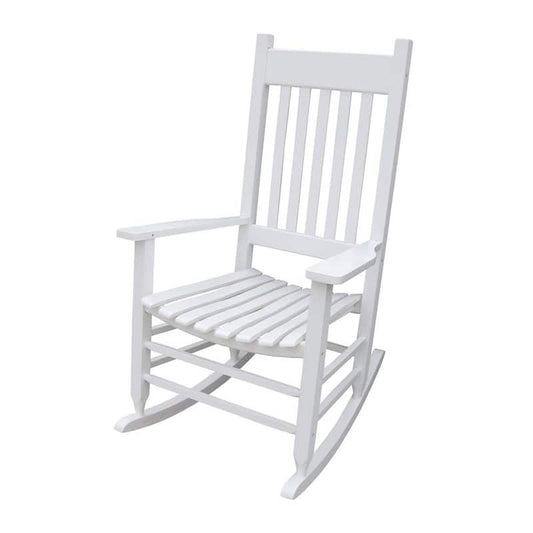 White Wood Outdoor Rocking Chair