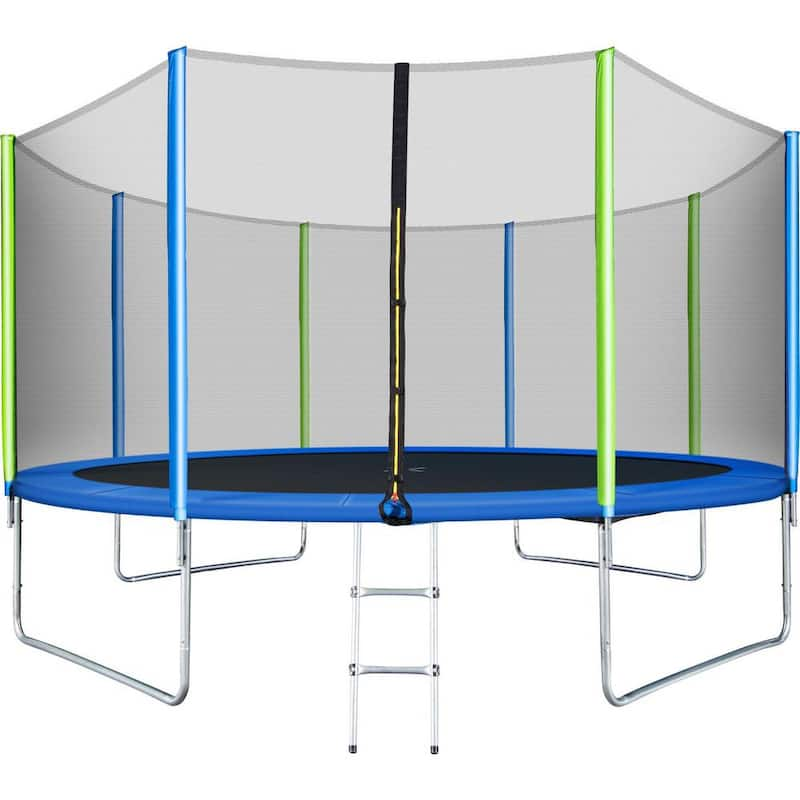 14 ft. Backyard Trampoline With Safety Enclosure and Ladder