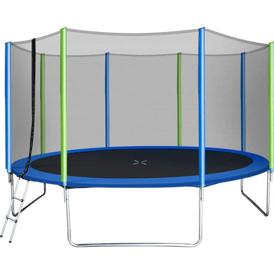 12 ft. Backyard Trampoline with Safety Enclosure and Ladder