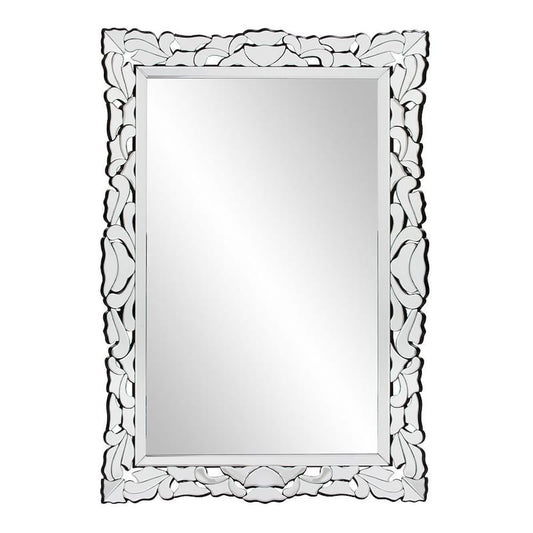 39 in. H x 27 in. W Medium Rectangle Mirrored Hooks Casual Mirror