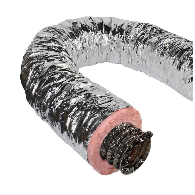 16 in. x 25 ft. Insulated Flexible Duct R6 Silver Jacket