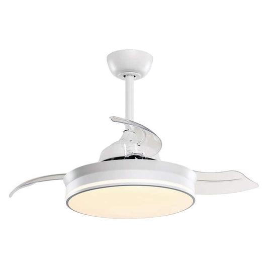 36 in. Integrated LED Indoor Matte White Ceiling Fan with Light Kit and Remote Control