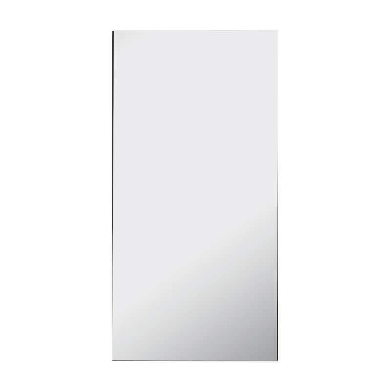 18 in. W x 36 in. H Rectangular Matt Black Aluminum Recessed/Surface Mount Medicine Cabinet with Mirror