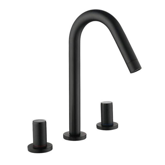 Oberlin 8 in. Widespread 2-Handle High Arc Bathroom Faucet in Matte Black