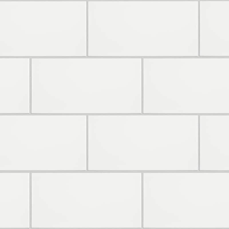 Projectos White 3-7/8 in. x 7-3/4 in. Ceramic Floor and Wall Tile (11.0 sq. ft./Case)