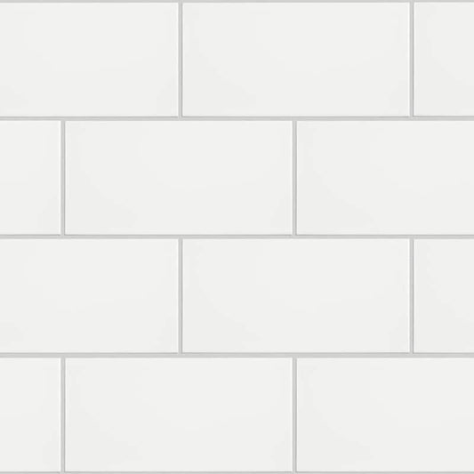 Projectos White 3-7/8 in. x 7-3/4 in. Ceramic Floor and Wall Tile (11.0 sq. ft./Case)