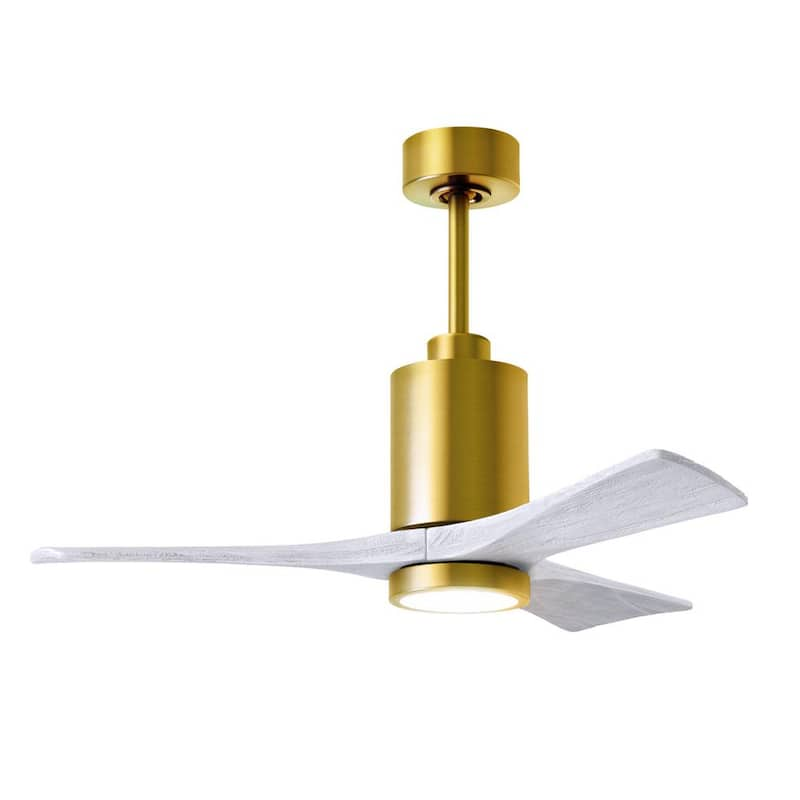 Patricia 42 in. Integrated LED Indoor/Outdoor Matte White Ceiling Fan with Remote Control Included