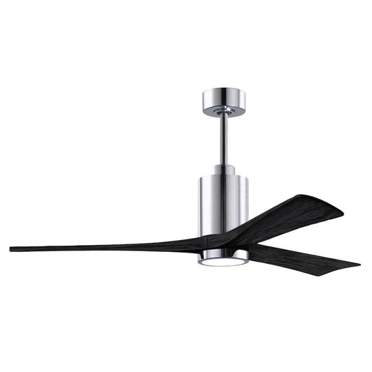 Patricia-3 60 in. Integrated LED Polished Chrome Ceiling Fan with Light Kit