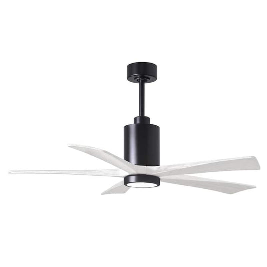 Patricia-5 52 in. Integrated LED Matte Black Ceiling Fan with Light Kit