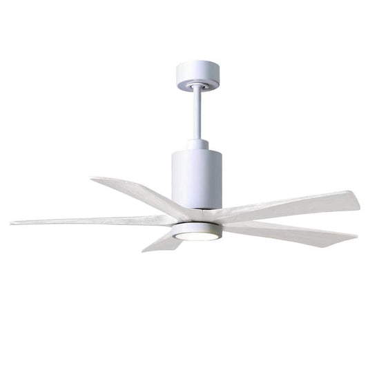 Patricia-5 52 in. Integrated LED Gloss White Ceiling Fan with Light Kit