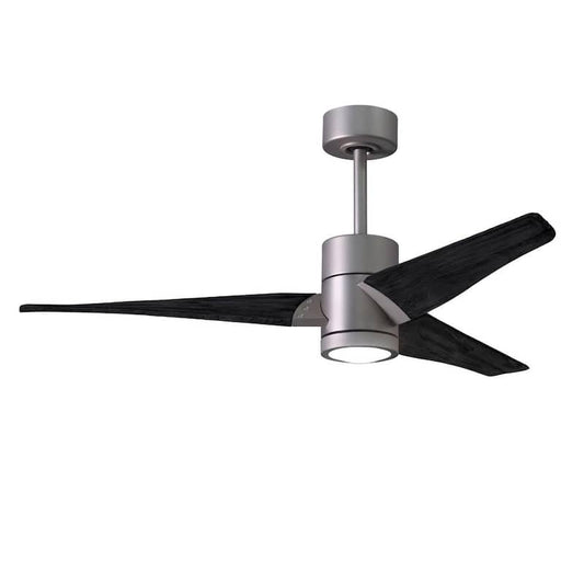 Super Janet 52 in. Integrated LED Brushed Nickel Ceiling Fan with Light Kit