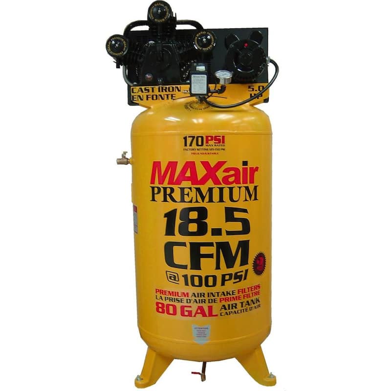 Premium Industrial 80-Gal. 5 HP Single Stage Vertical Air Compressor