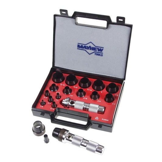 1/8 in. to 1-3/16 in. Imperial Hollow Punch Set (16-Piece)