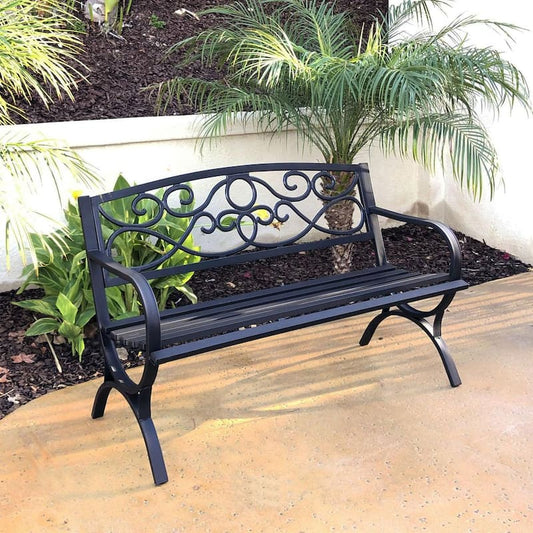 4 ft. Steel Outdoor Patio Bench