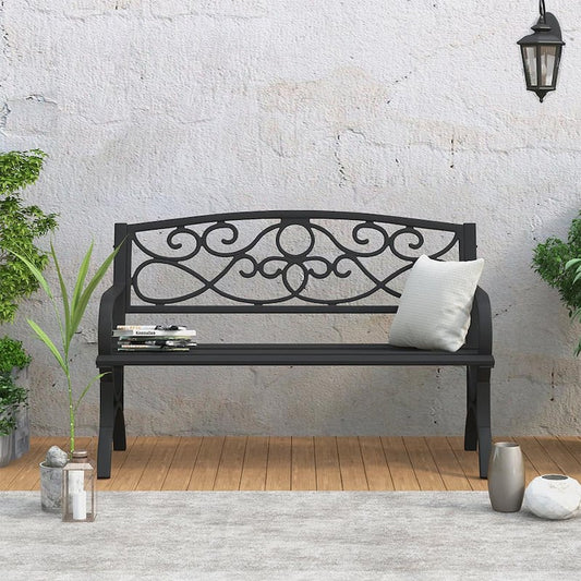 Steel Outdoor Patio Bench