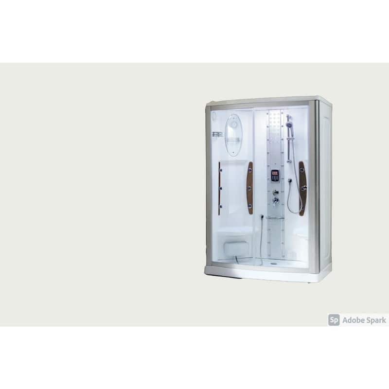 2-Person Rectangular Walk in Steam Shower with Sliding Doors