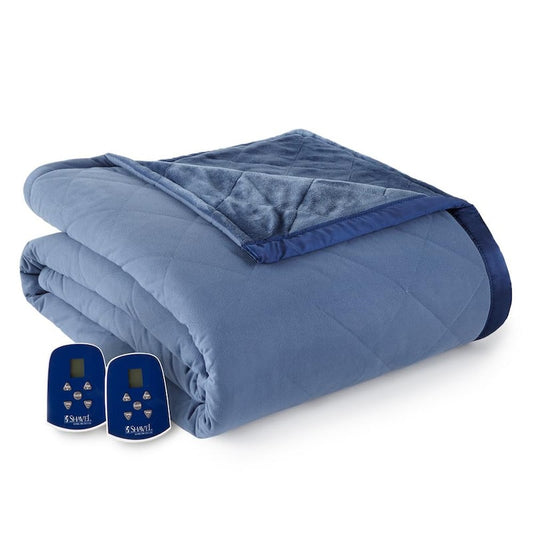 Reverse to Ultra Velvet King Indigo Electric Comforter/Blanket